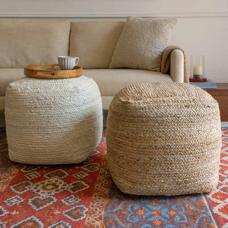 Farmhouse Pouf Ottoman hot